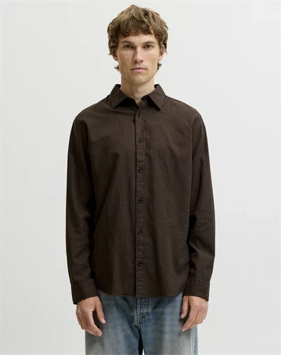 Jack & Jones - JJEField Melange Skjorte - Mulch